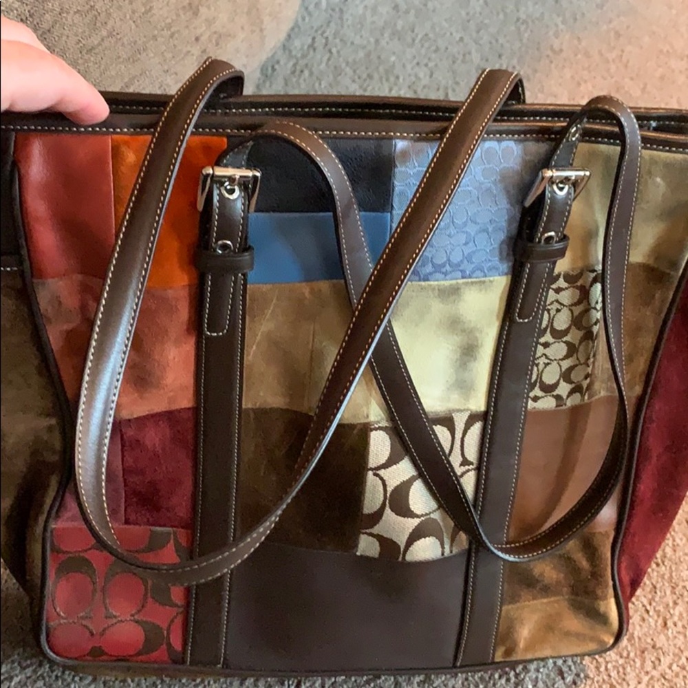 Coach Multi Signature Patchwork Tote 5127 Rare